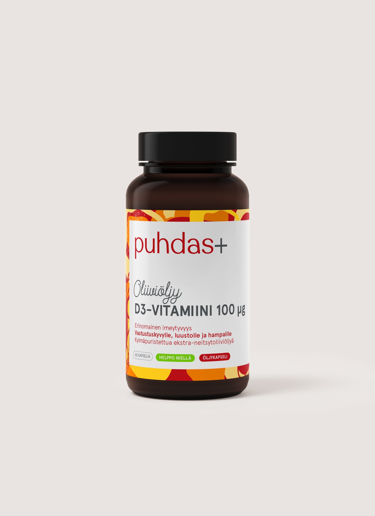 D3-vitamiini oliiviöljy 100 µg