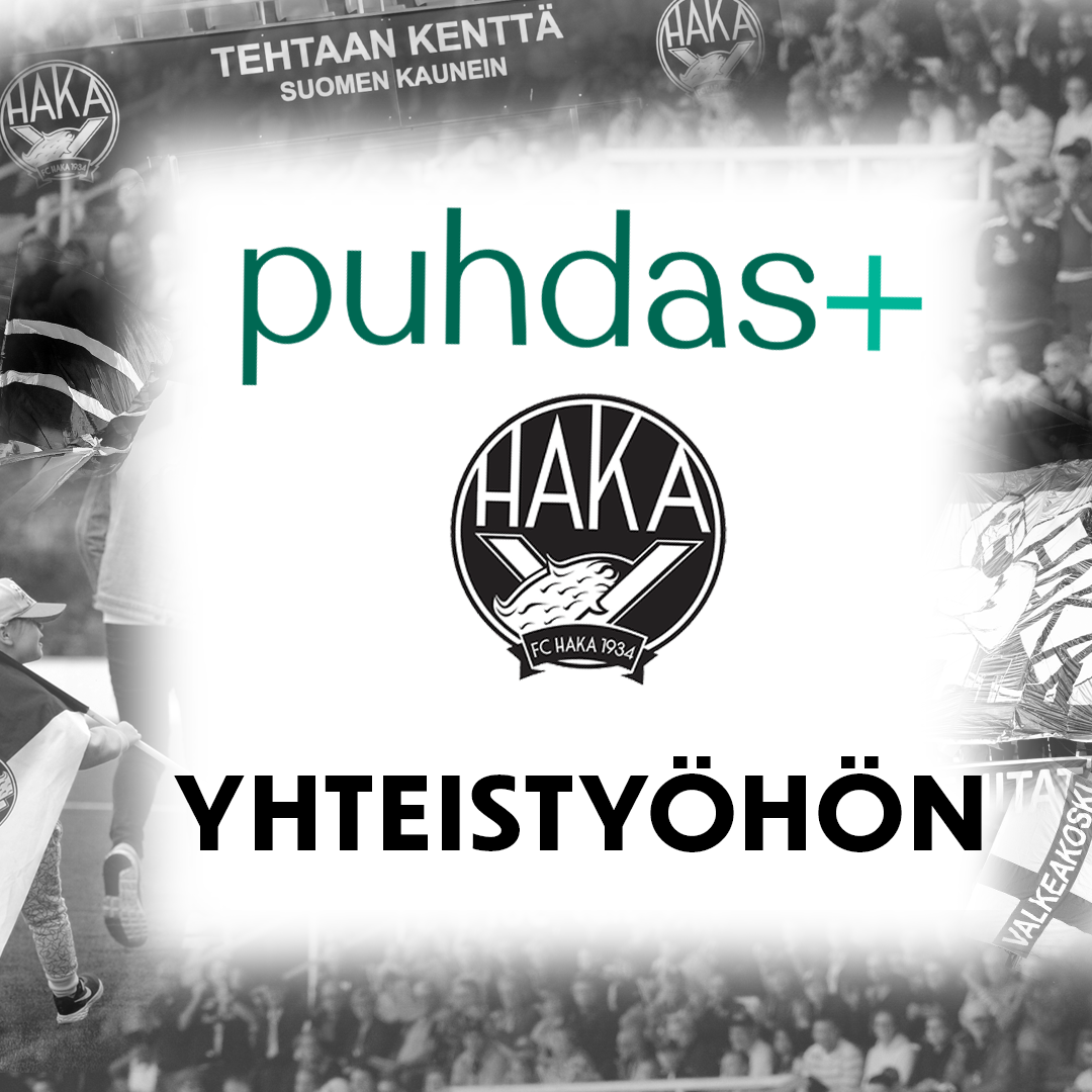 Puhdas+ ja jalkapalloseura FC Haka ovat solmineet yhteistyösopimuksen.