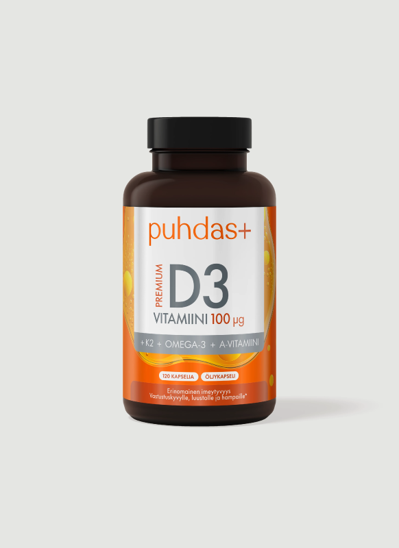 Puhdas+ Premium D3-vitamiini 100 µg