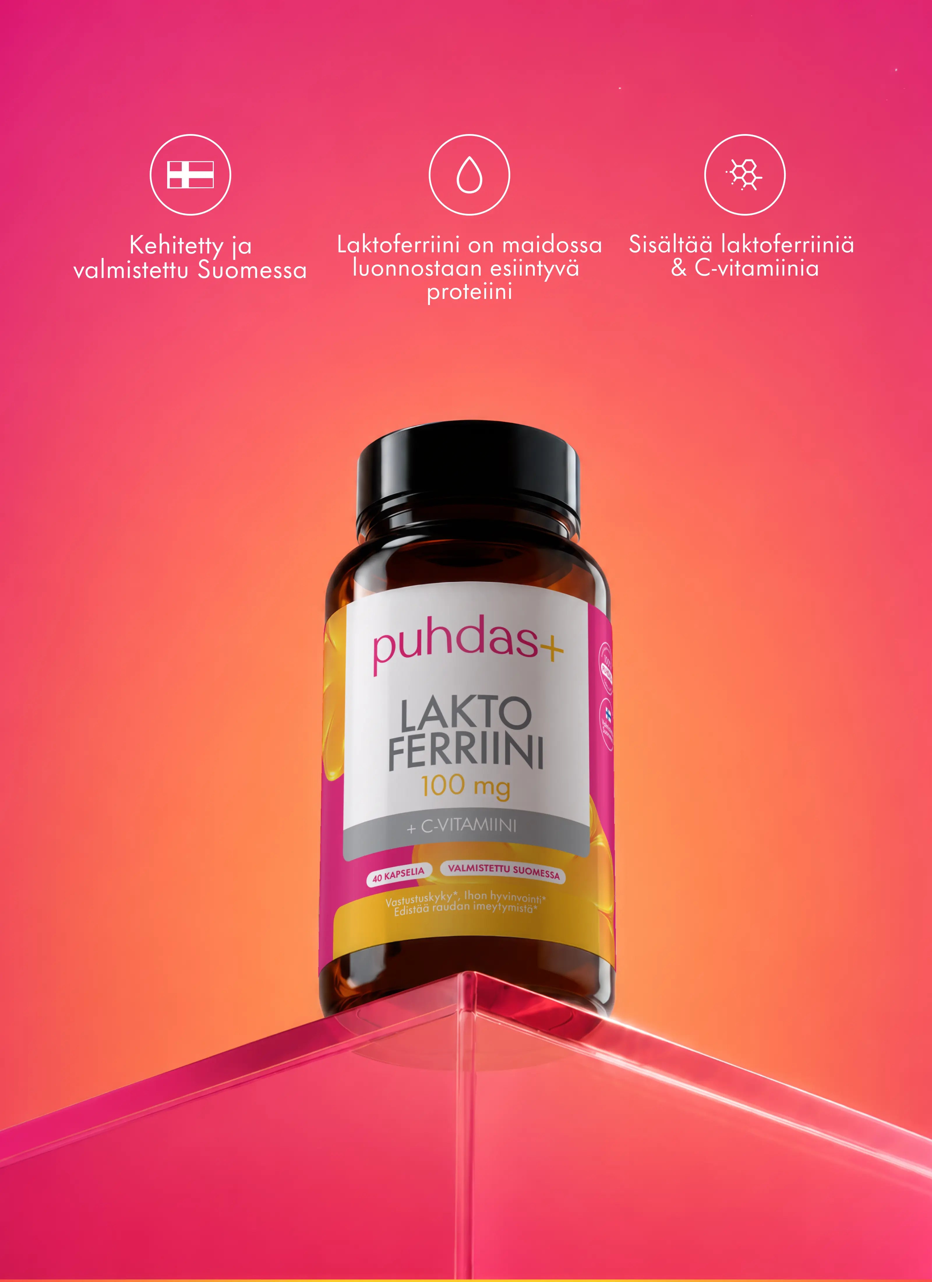 Lactoferrin + Vitamin C 40 capsules