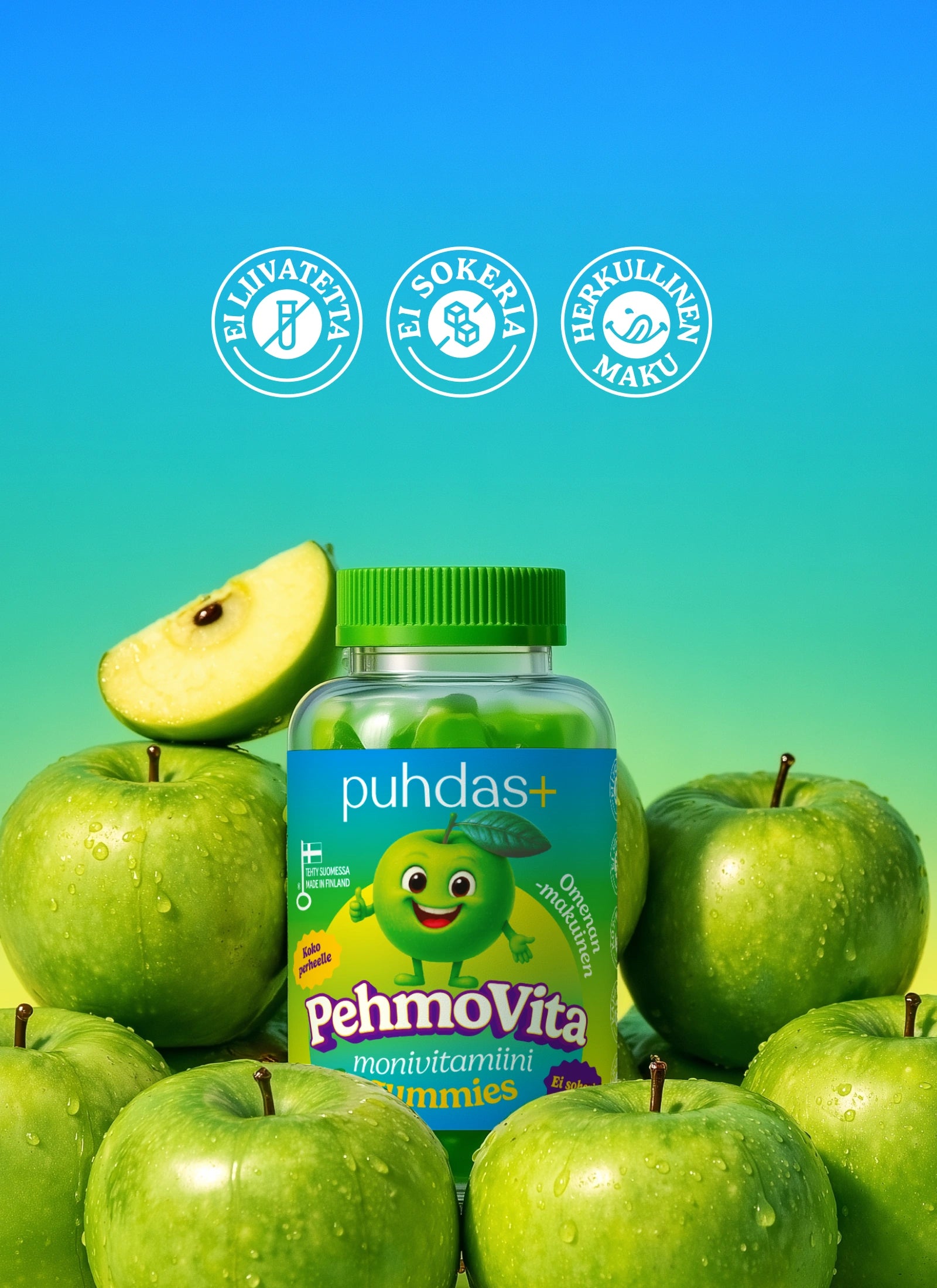 PehmoVita Multivitamin Apple Gummies 75 pcs