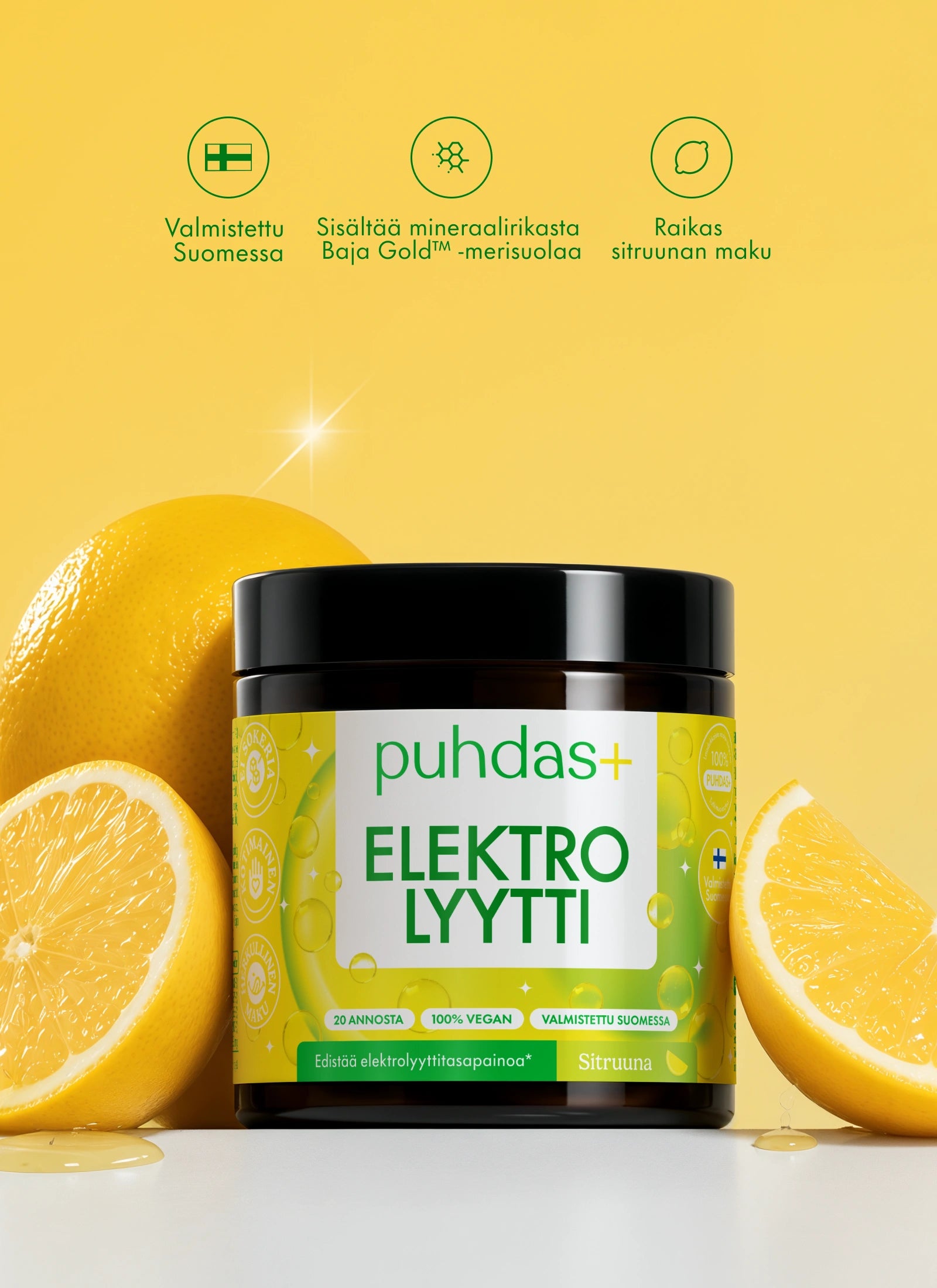 Elektrolyyttijauhe Sitruuna 120g