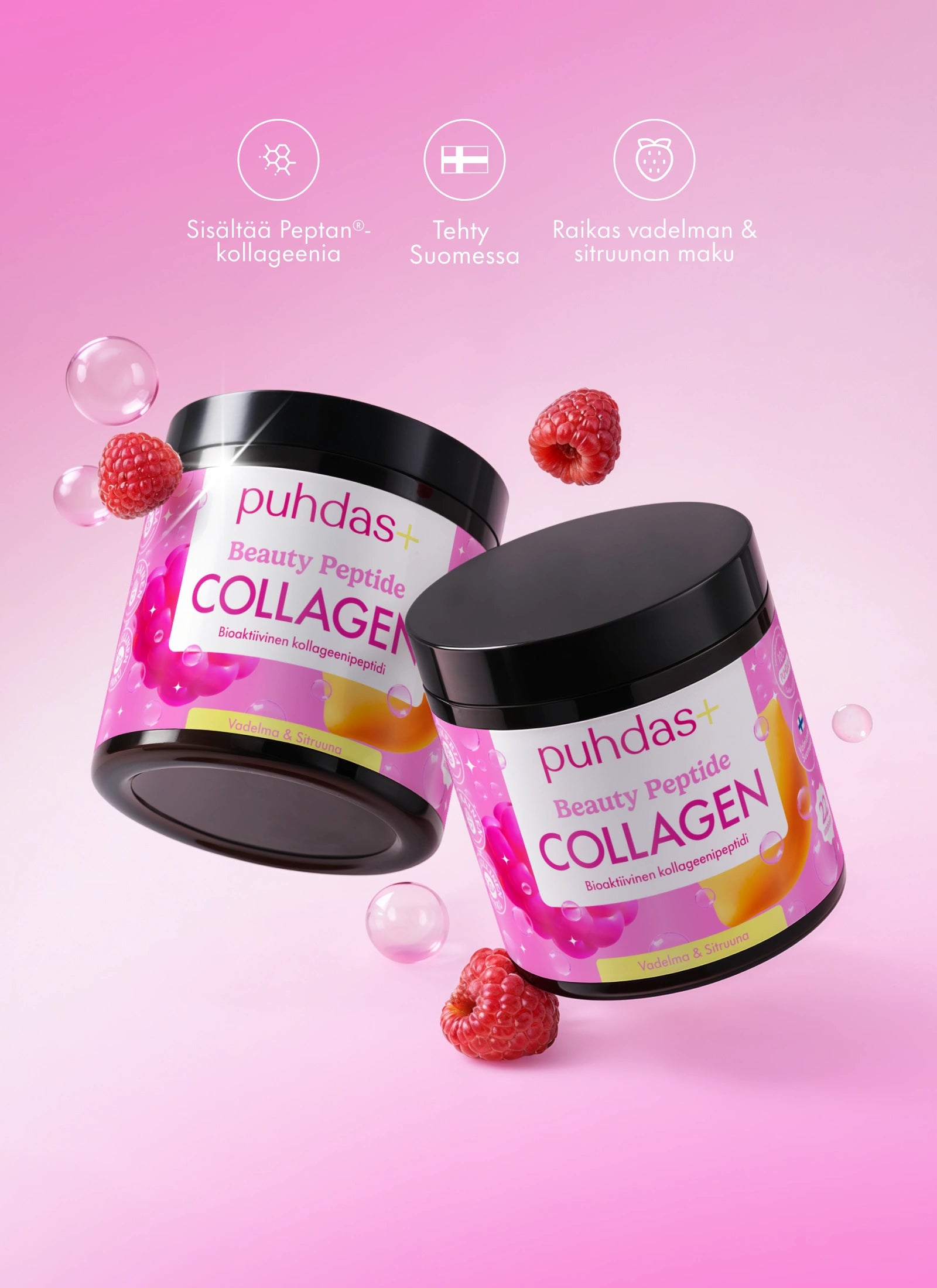 Beauty Collagen Powder Raspberry & Lemon 80g
