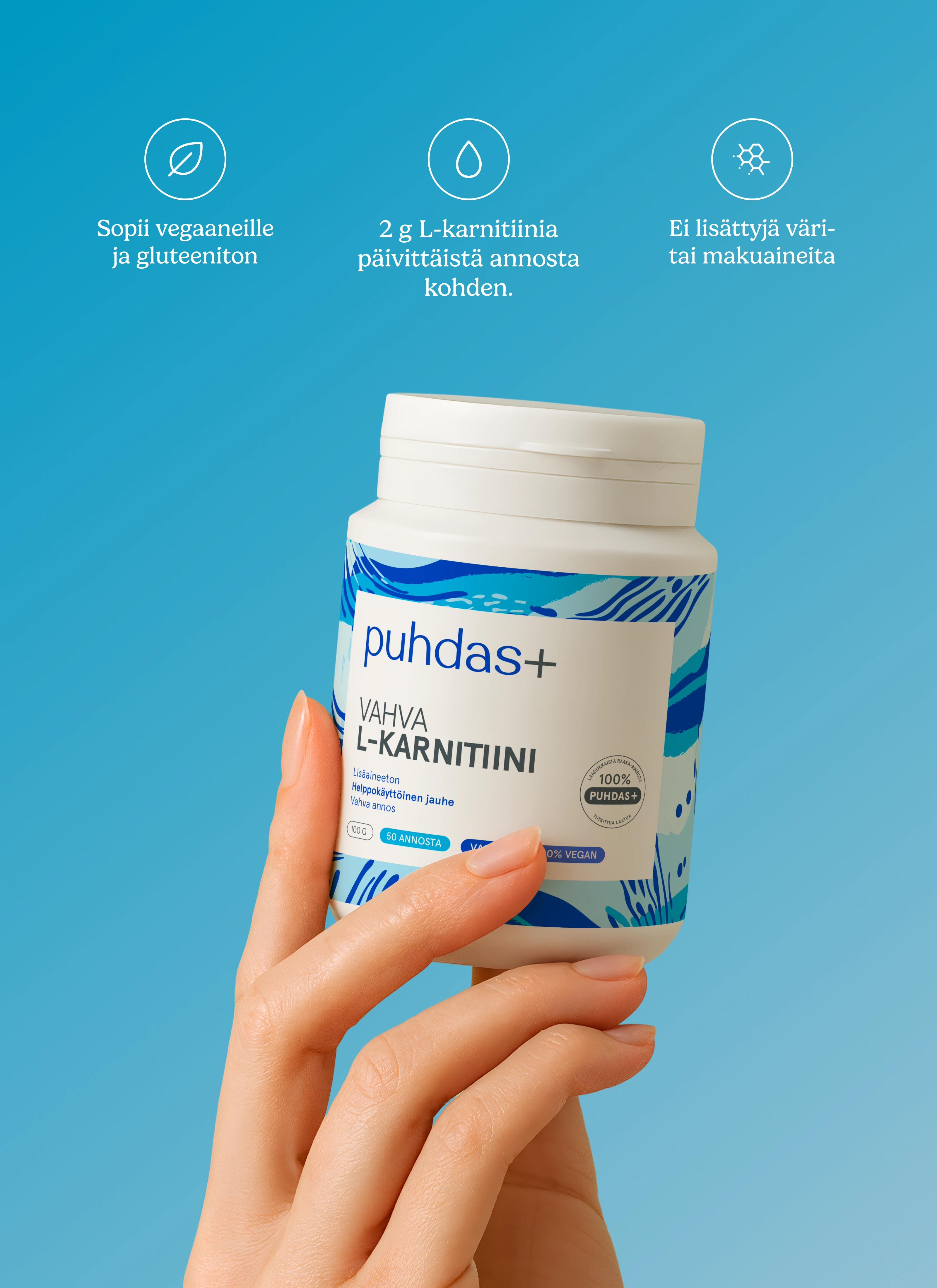 L-karnitiinijauhe 100 g