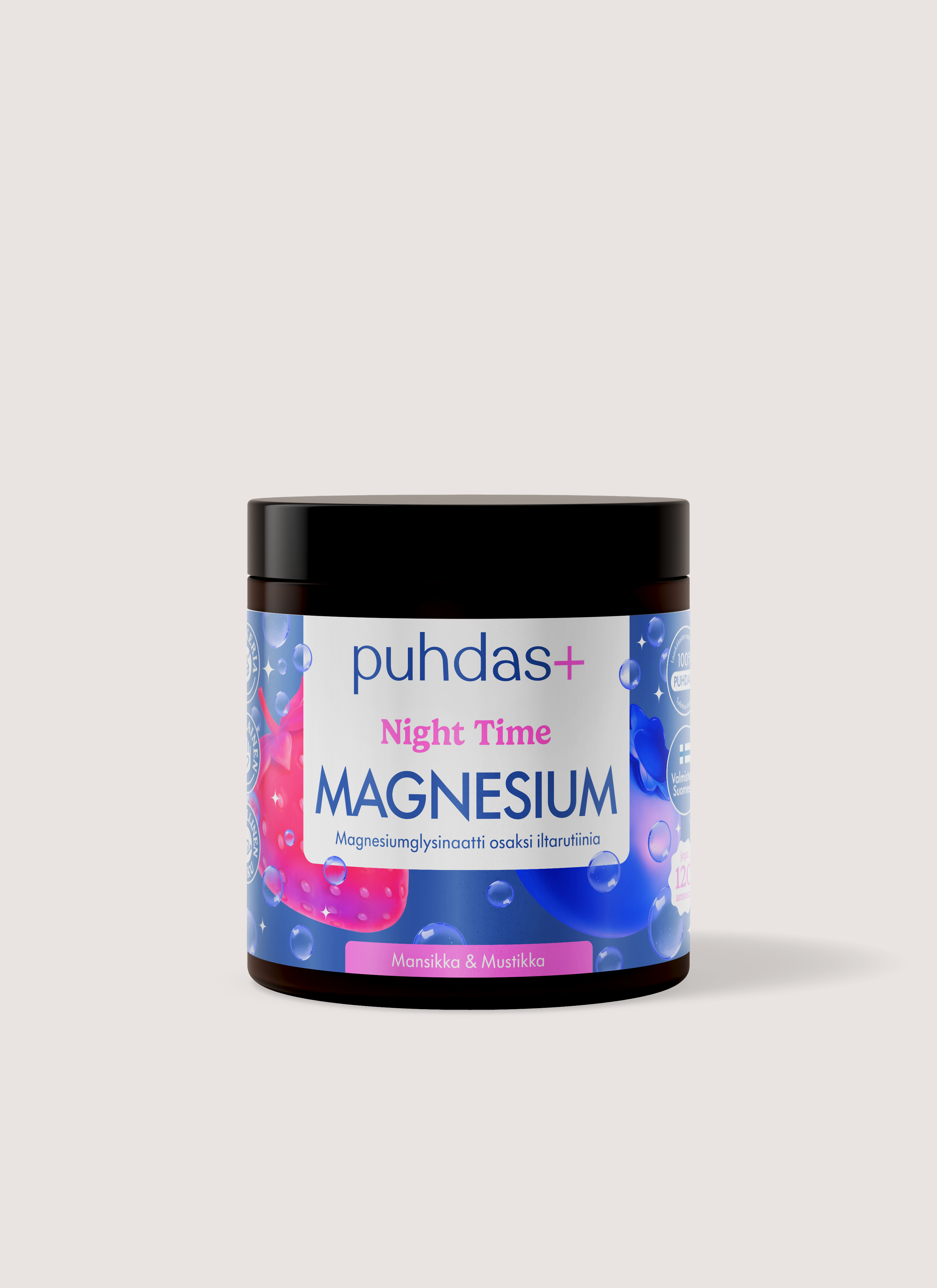 Night Time Magnesium Mansikka & Mustikka 80g