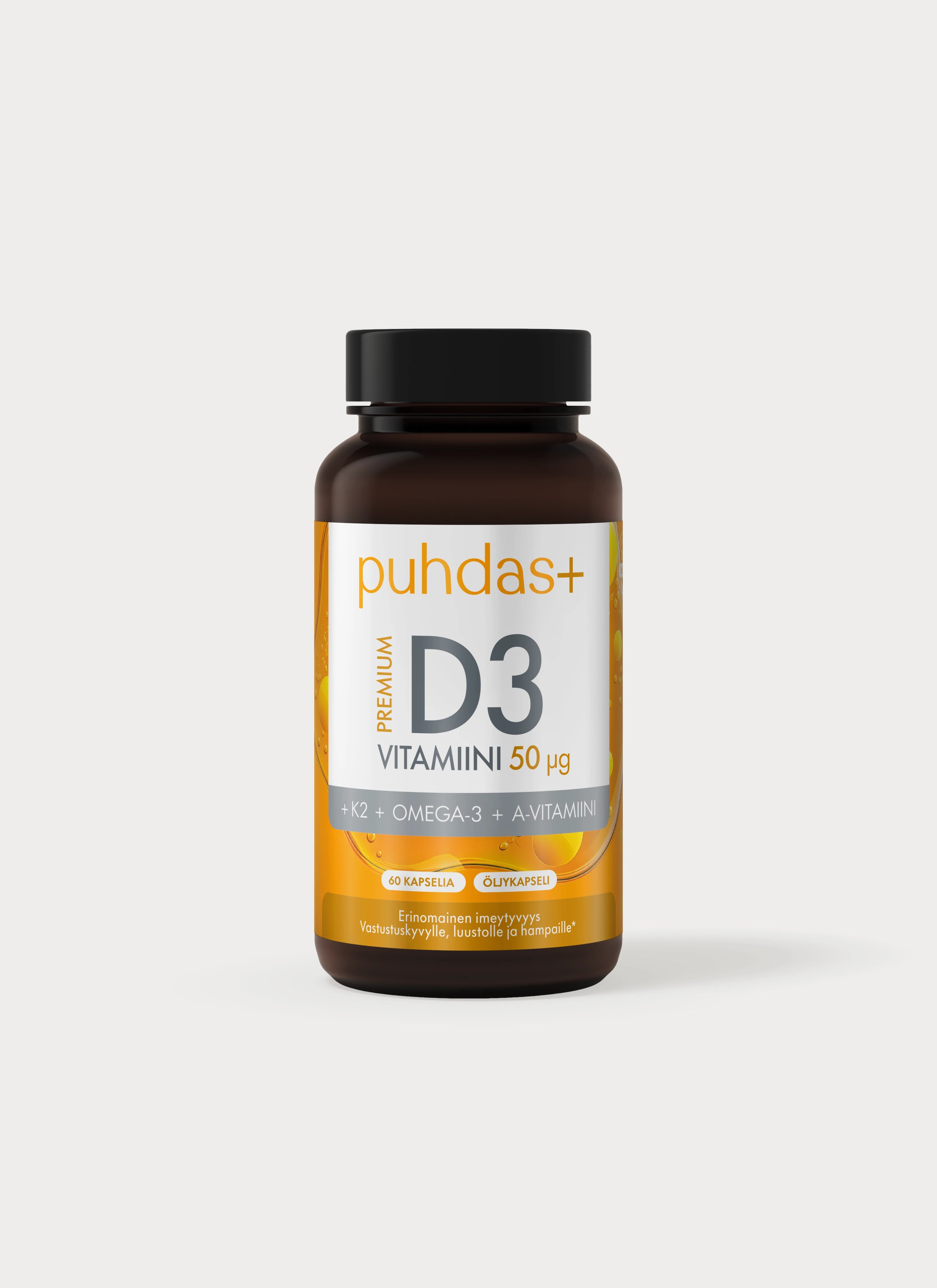 Puhdas+ Premium D3-vitamiini 50 µg