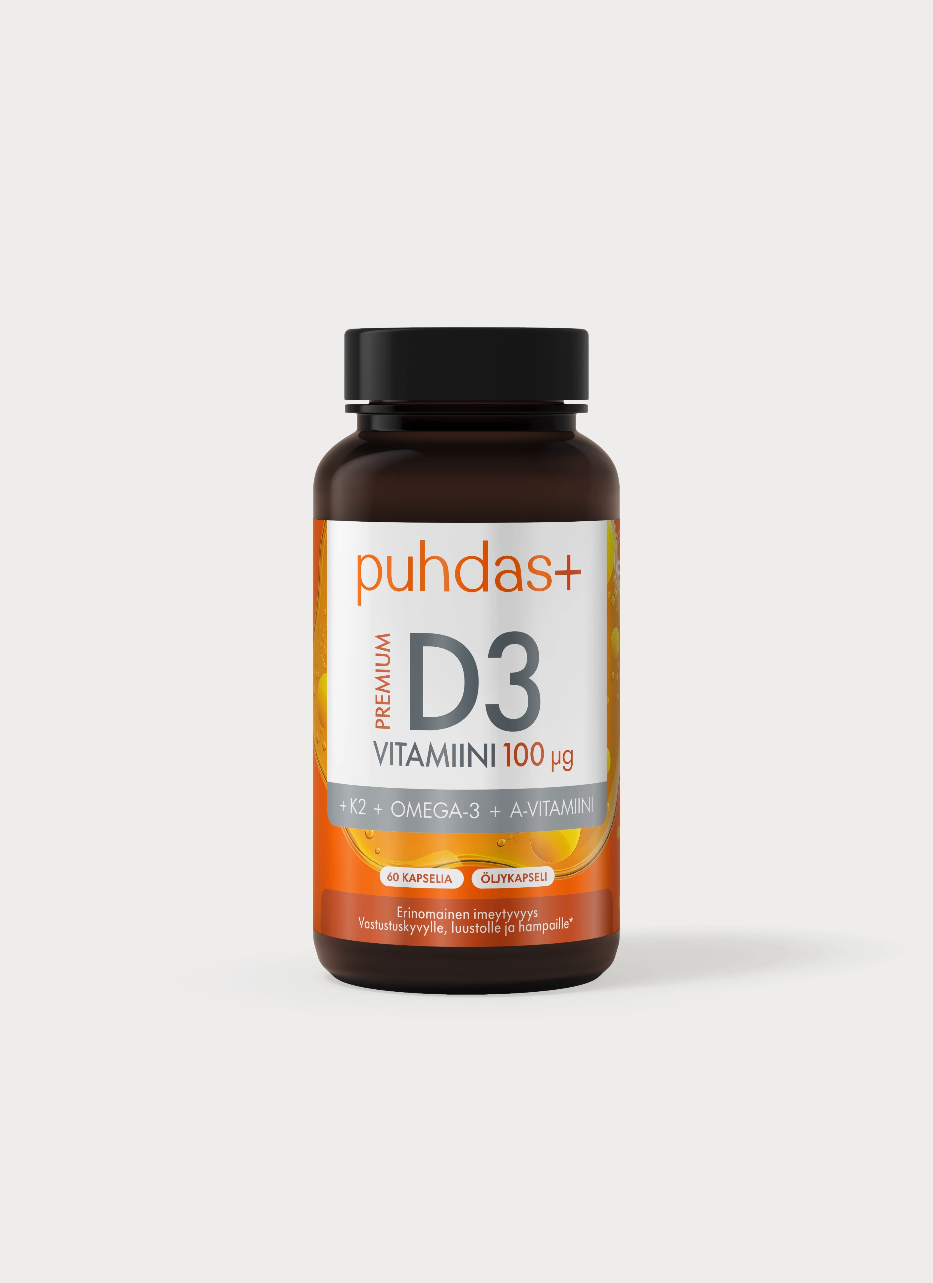 Puhdas+ Premium D3-vitamiini 100 µg