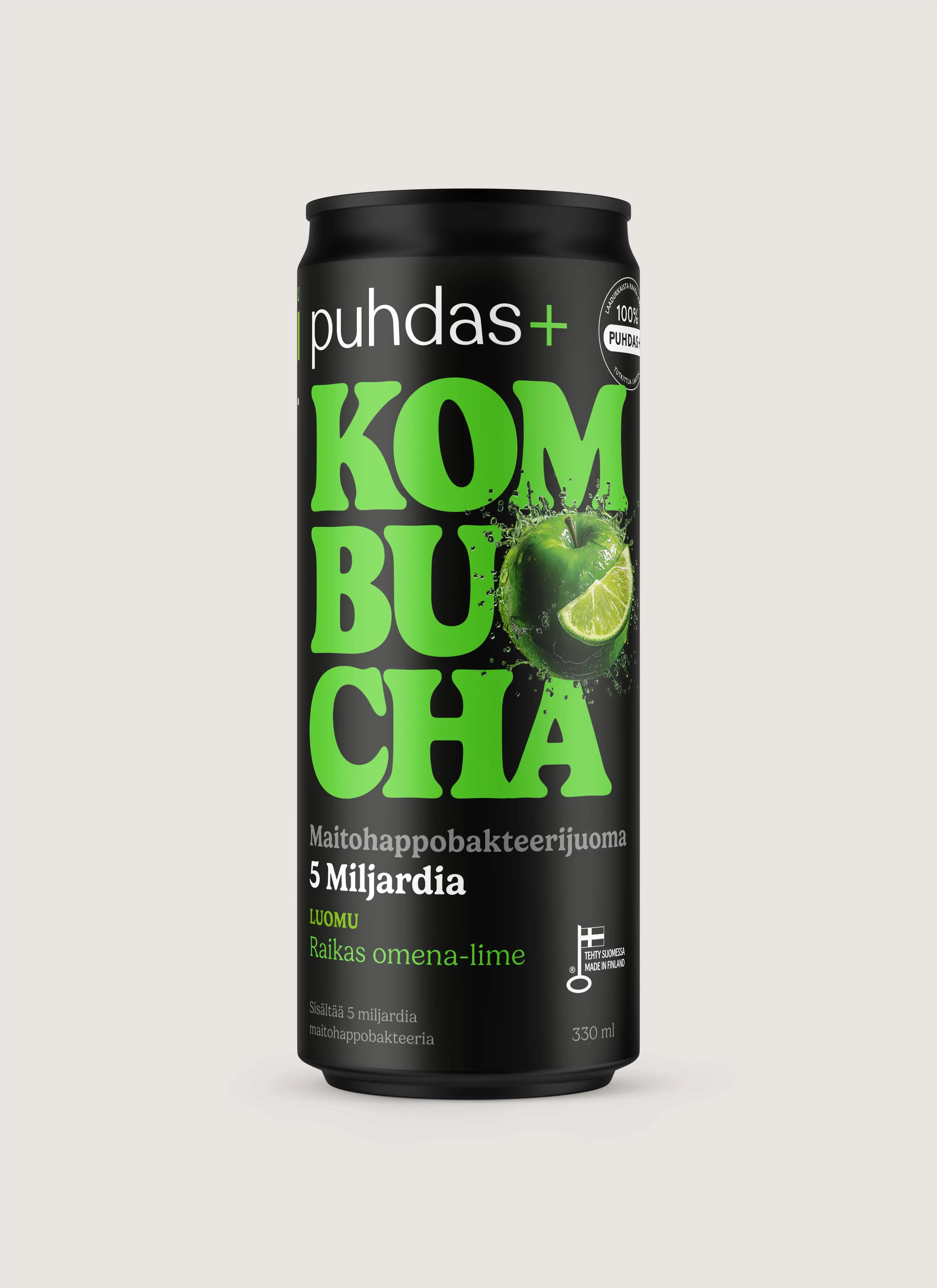 Kombucha Crisp Apple-Lime 330ml - 12 Pack