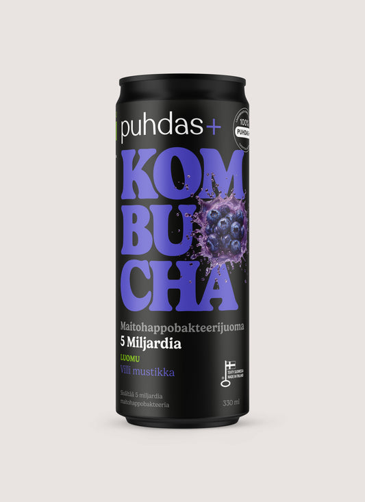 Kombucha Villi mustikka 330 ml - 12 pack