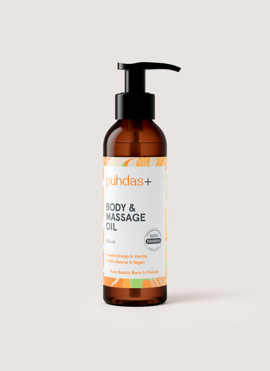 Body & Massage Oil - Vartalo & Hierontaöljy 150ml - Appelsiini & Vanilja