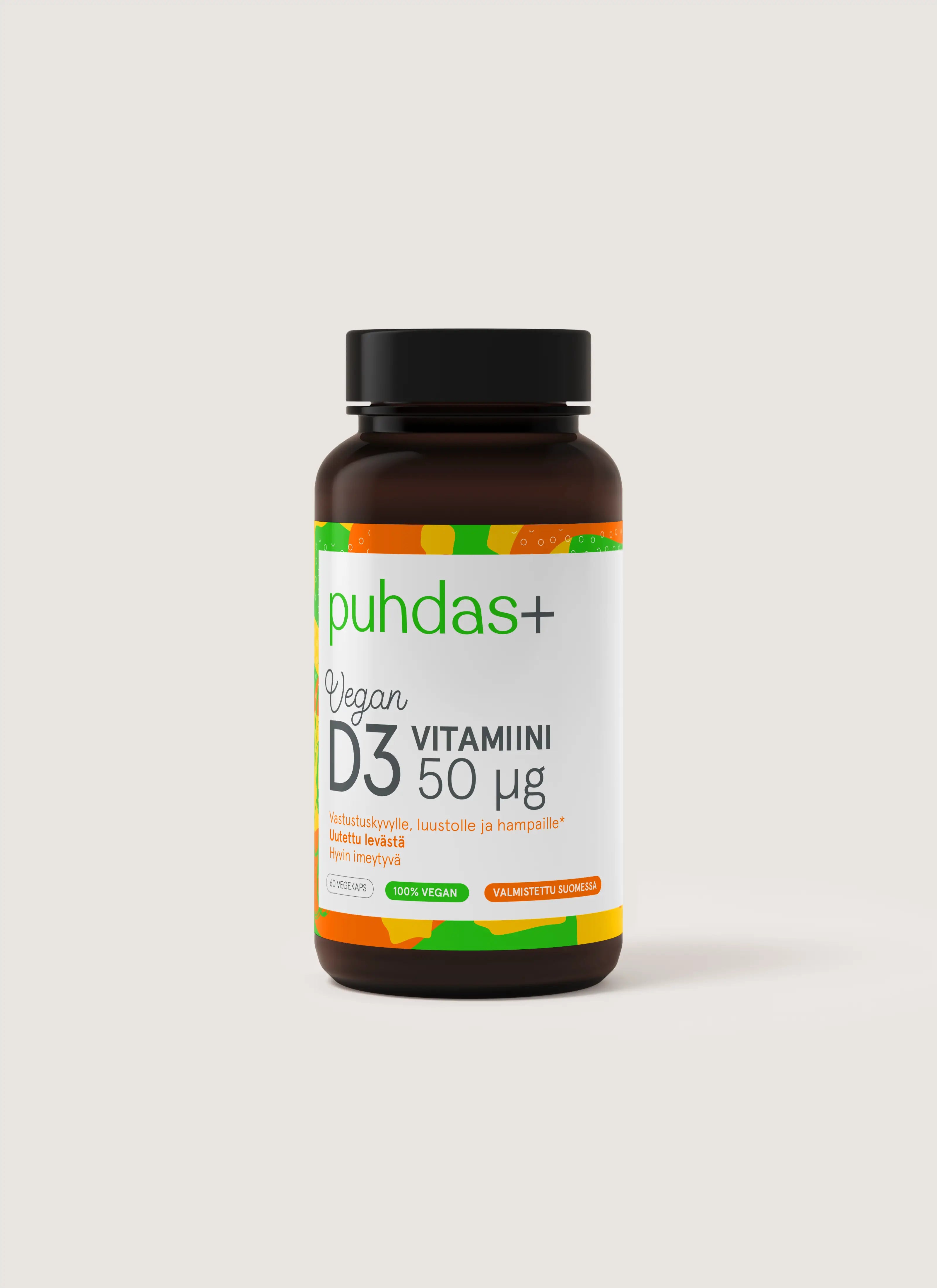 Vegan D3-vitamiini 50 μg 60 kaps